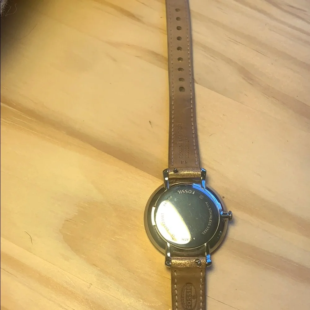 Fossil es3920set date watch leather band classic